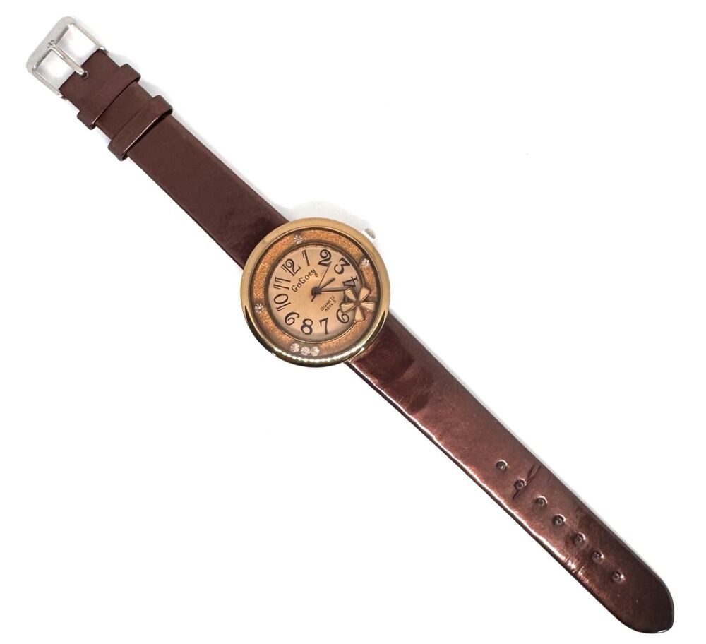 Vtg Women's Watch Copper Face Fresh Battery #1095